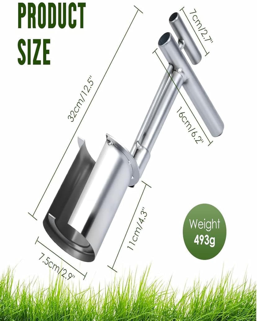 Bulb Planter Tool,2025 New Gardening Bulb Transplanter,Stainless Steel Fruit Tree Seedling Transplanter,Heavy Duty Stainless Steel Seed Planting Tools for Flowers Digging Holes Sowing Plant Bulb(1PCS