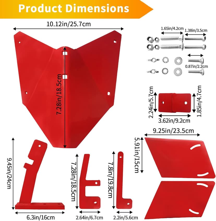 15683 Hiller-Furrower Kit for Rear Tine Tillers, Adjustable Wings, Three Connection Options, Easy Installation, Thickened Materials, Suitable for All Land Types, 2-Year Warranty.
