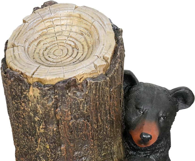 SKYFIRE Outdoor Garden Statues - 11.4”x 13.3”x 21.6“ Black Bear Tree Hugger Outdoor Sculpture for Home Decor, Concrete Lawn Ornament Decorations for Garden, Yard, Decor, House, Office Decor