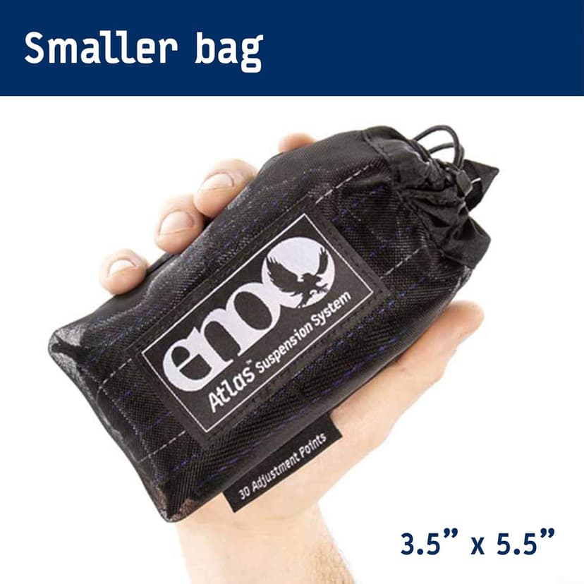 ENO Atlas Suspension System - Tree Strap for Hammock - Accessories for Camping, Hiking, and Backpacking - Black/Royal