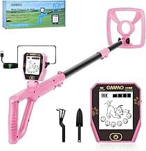 OMMO Metal Detector, Rechargeable Built-in Battery Kids Metal Detector with Funny LCD Display, Adjustable Metal Detectors for Kids with IP67 Waterproof 6.5” Search Coil for Exploring Outdoor