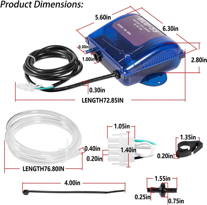 HCD-55 Spa Ozonator Kit,General Purpose High Output Ozone Generator (120V / 240V),Suitable for Hot Tubs & Swim Spas