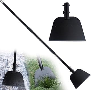 Multifunctional Garden Cleaning Shovel, Heavy Duty Steel Flat Shovel with 55" Adjustable Handle, Floor Weeding Scraper, Outdoor Spade Tool for Weeding, Lawn Edging, Digging, Ice Removal