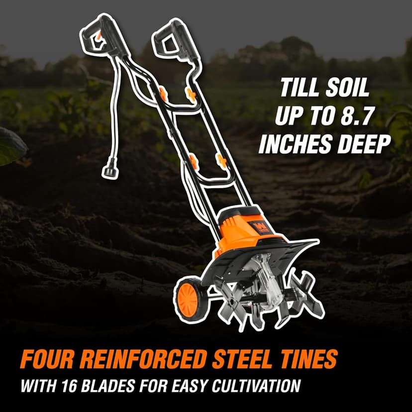 WEN Electric Tiller and Cultivator with 14-Inch Tilling Width and 10-Amp Motor (TC1014)