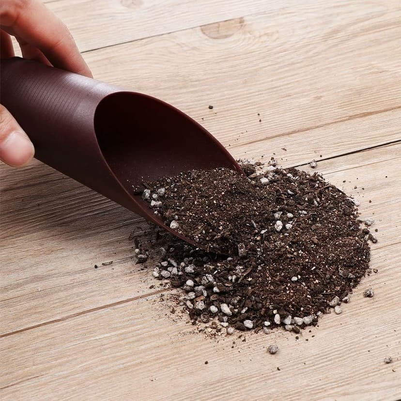 Baolaili Bonsai Soil Scoops, Plastic Garden Soil Scoops, Black, Classic, Ergonomic Grip