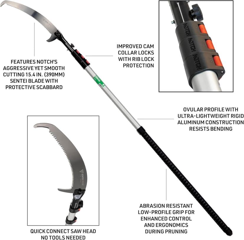 Notch 21' Sentei 4 Section Telescoping Aluminum Polesaw (4177-39)