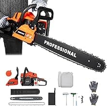 Upgrade 58cc Gas Chainsaw 20 Inch 2-Stroke Gas Powered Chainsaw Air-Cooled Gas Chainsaw Handheld Gasoline Chain Saw for Wood Cutting