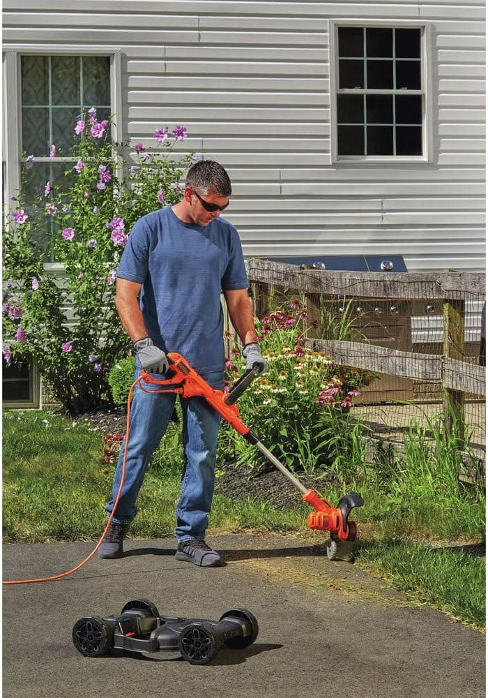 BLACK+DECKER 3-in-1 Corded Lawn Mower, String Trimmer & Edger, 12-Inch (BESTA512CM)