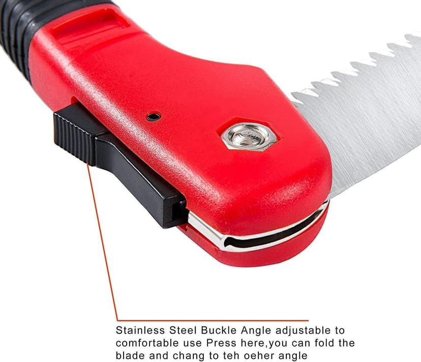 FLORA GUARD 7.7-Inch Folding Hand Saw, Pruning Saw with Trible-Cut Razor Teeth for Wood Cutting, Tree Trimming, Professional Camping Gardening Tools