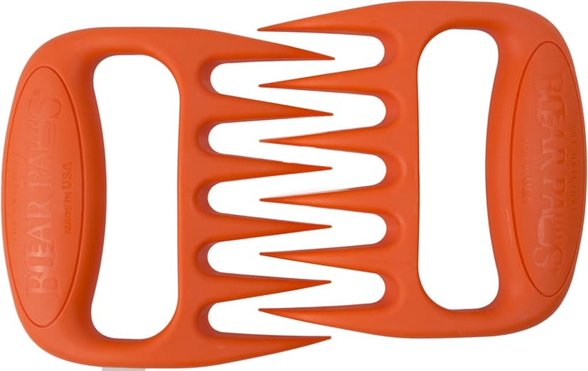 Bear Paws Meat Claws - The Original Meat Shredder Claws, USA Made - Easily Lift, Shred, Pull and Serve Meats - Ultra-Sharp, Ideal Meat Claws for Shredding Pulled Pork, Chicken, Beef, Turkey - Orange