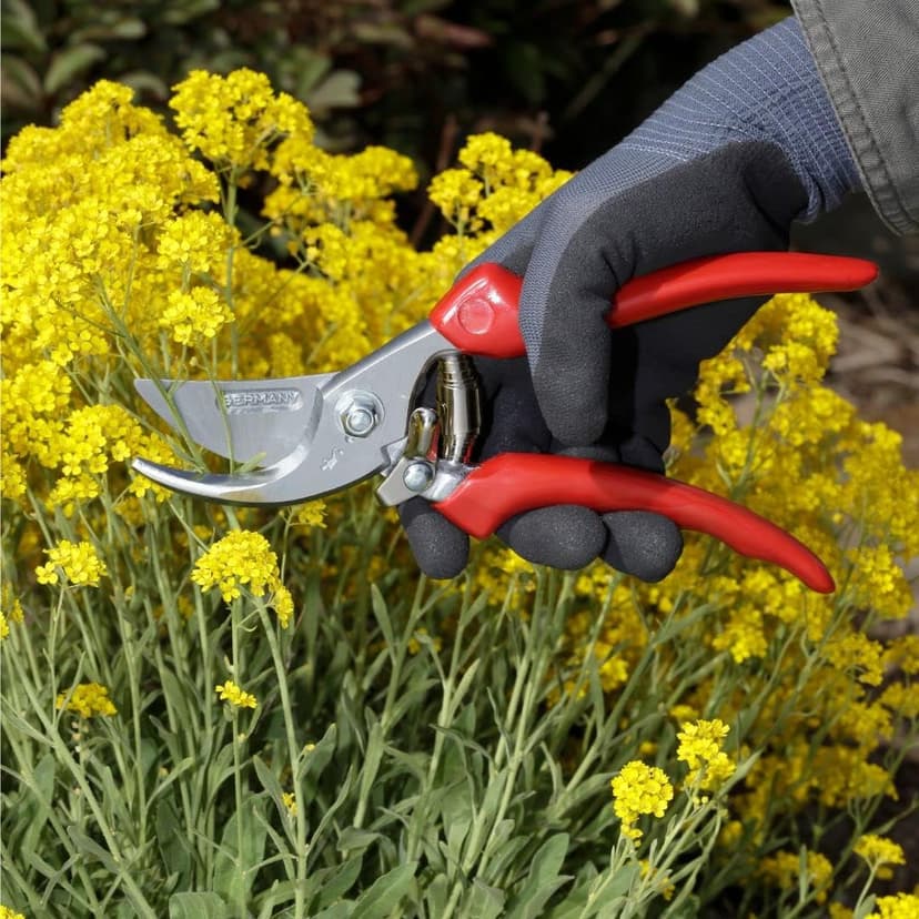 Professional Pruning Shear, Chrome-Coated Straight Blade, Forged Steel Body, Sap Groove to Prevent Sticking, Wire Cutting Notch, 1760