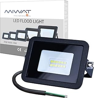 MIHEAL Ultra-Thin 10W 20W 30W 50W 100W LED Flood Light Spotlight Led Search Lamp 110V Floodlights for Outdoor Garden Street Square Cool White, 10W