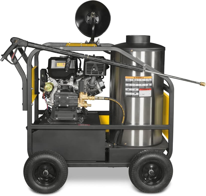 4000 PSI 4 GPM 15 HP E-Start Gas Engine Hot Water Pressure Washer with Hose Reel, HPW40D