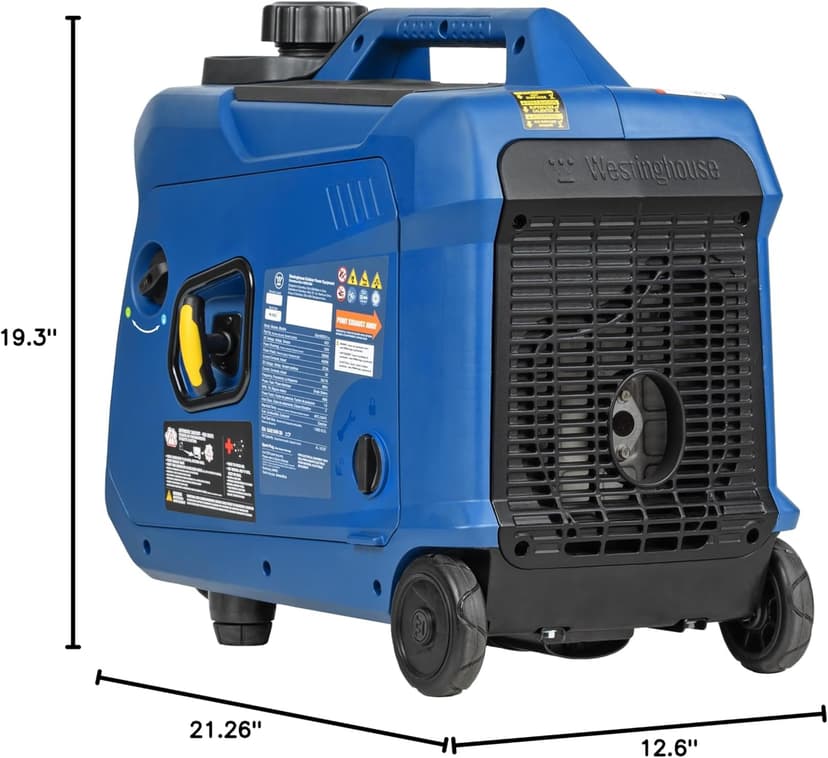 Westinghouse 4000 Peak Watt Super Quiet Dual Fuel Portable Inverter Generator, Wheel & Handle Kit, Gas & Propane Powered, RV Ready, CO Sensor, Parallel Capable