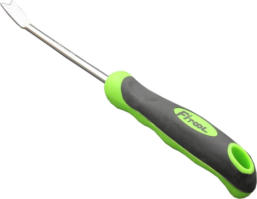 Stainless Steel Garden Tool - Premium Garden Hand Tool - Stainless Steel Blade Mirror Polishing - with Soft Dual-Color Ergonomic Handle (Straight Weeder)