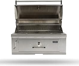Coyote 36-Inch Built-in Charcoal Grill - C1CH36, Stainless Steel, 875 sq. in. Cooking Area