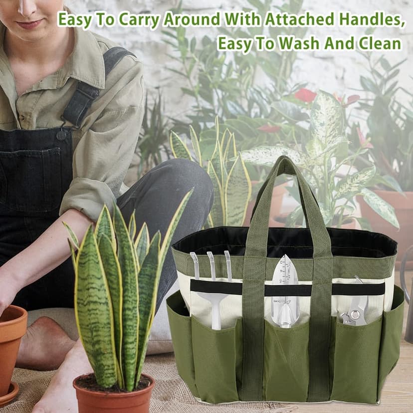 Garden Tool Holder Bag With 8 Pockets, Elastic Straps, And Sturdy Handles, Heavy-Duty Oxford Organizer Keeps Gardening Tools Neat And Accessible, Ideal for Men And Women (1 PC)