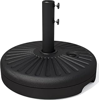 JEAREY 22L Patio Umbrella Stand, Outdoor Umbrella Base Water Filled Stand, Patio Outdoor Umbrella Holder (Black)