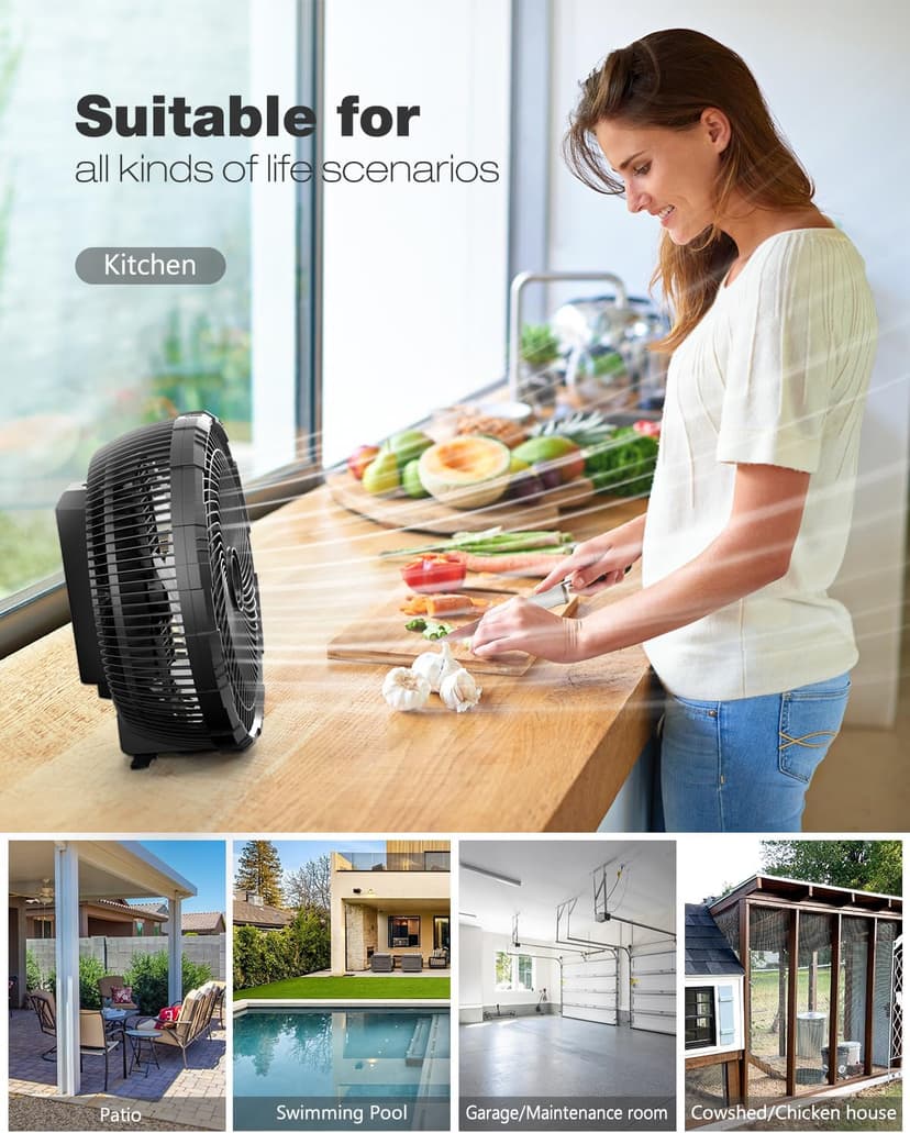 Misting Fan Portable, 20000mAh 12-Inch Outdoor Misting Fan for Patios Outside, 2 In 1 Pedestal & Tabletop Oscillating Fans with Misting Kit, Rechargeable Cooling Fans with Remote/Mist/7 Gear/Timer