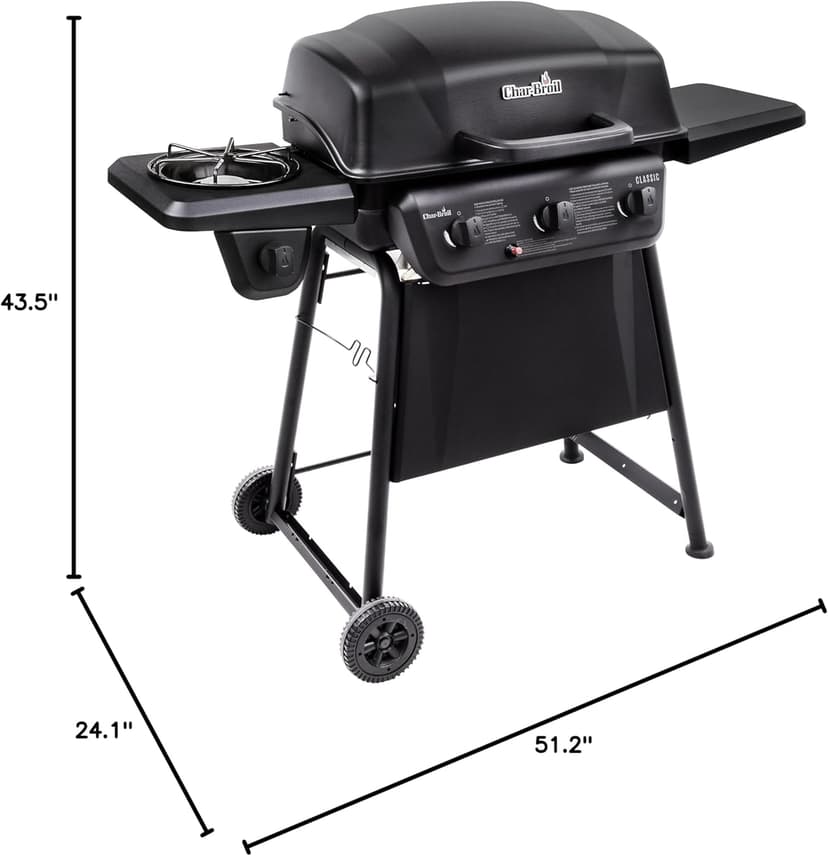 Char-Broil® Classic Series™ Convective 3-Burner with Side Burner Propane Gas Stainless Steel Grill - 463773817-P2