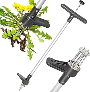 Walensee Upgraded Weed Puller, Stand Up Weeder Hand Tool, Long Handle Garden Weeding Tool with 5 Claws, Hound Weed Puller for Dandelion, Standup Weed Root Pulling Tool and Picker, Grabber (1 Pack)