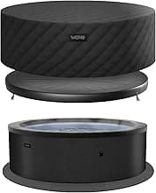 Tahoe Energy-Efficient Hot Tub Bundle | 4-Person Rigid Eco Foam Spa with Thermal Cover & Insulated Foam Mat | Charcoal Black