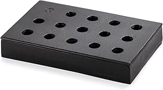 Outset Q177 Smoker Gas Grill, 5.25" x 8.25" x 1.25", Wood Chip Smoking Box: Cast Iron
