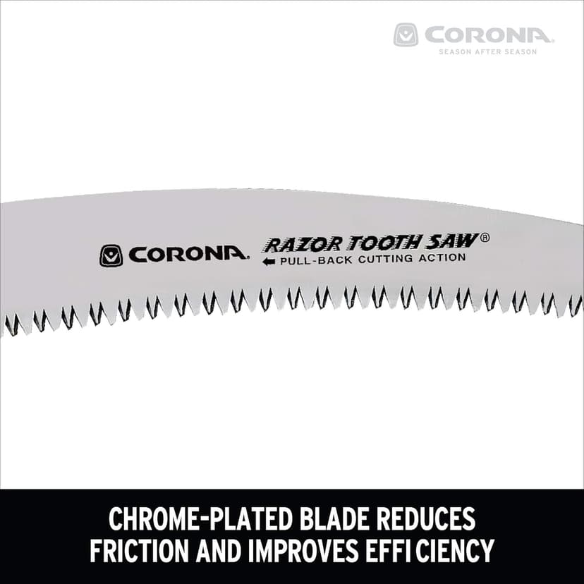 Corona Tools 10-Inch RazorTOOTH Folding Pruning Designed for Single Use | Curved Blade Hand Saw | Cuts Branches Up to 6" in Diameter | RS16150, Red
