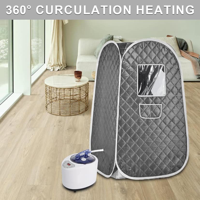 Sauna Steamer Machine, Steam Generator for Sauna, 2.6L 1000W Portable Sauna Steamer with Remote Control for Home SPA Shower Body Relaxation