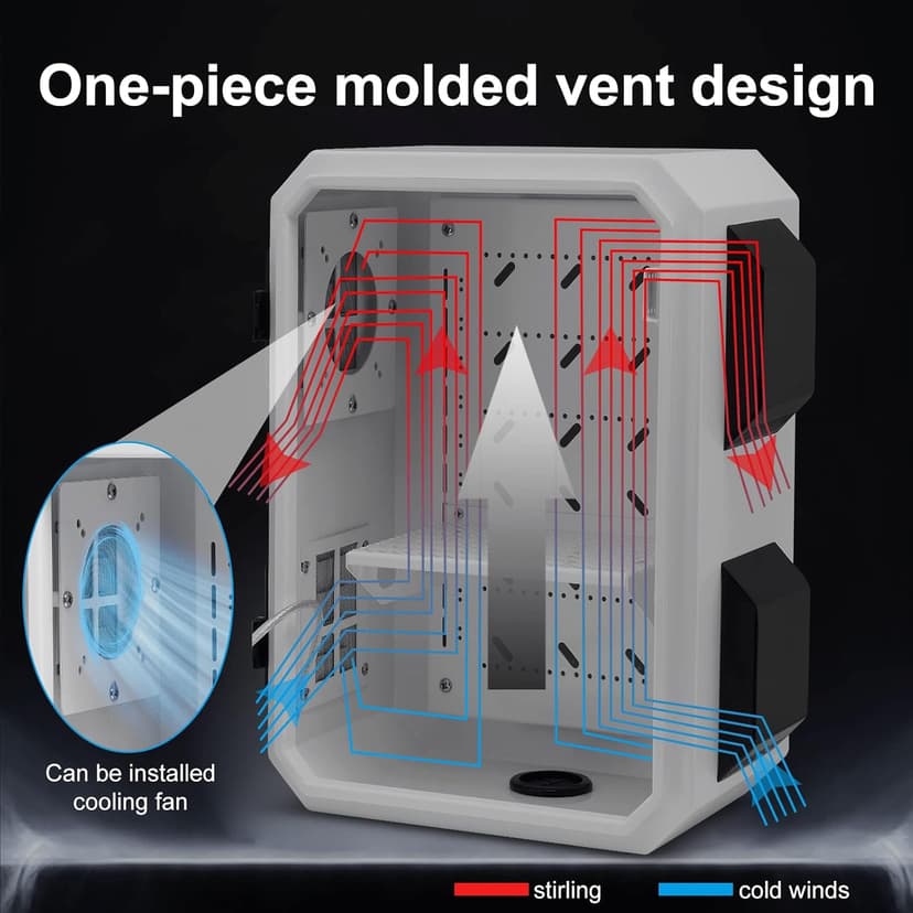 Outdoor Electrical Box, Cold-Rolled Steel Plate, Aluminum Alloy Back Beam, One-Piece Ventilation Design, IP65 Waterproof, Wall/Pole Mounted (15.7" x 11.8" x 7.9")