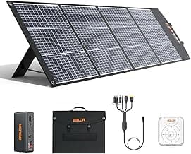 BALDR Solar Panels 200W Monocrystalline Portable Folding Solar Charger for Solar Generators and Portable Power Stations，Solar Panel Kit for Camping, Off Grid Living
