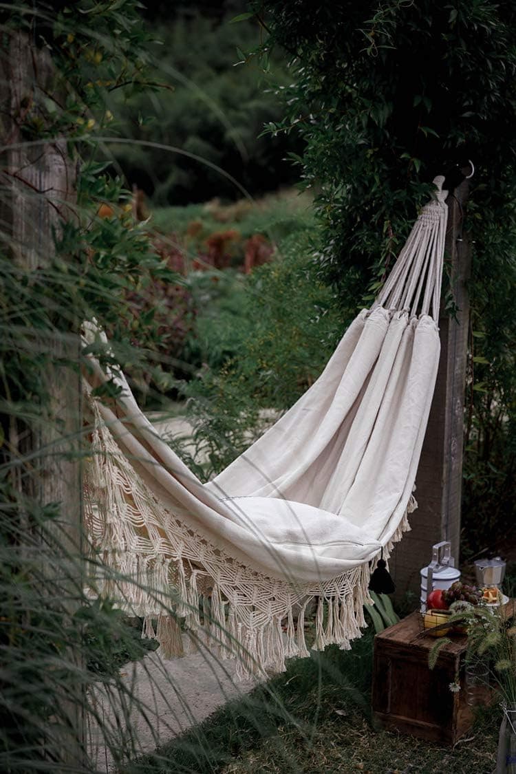 Handmade Boho Large Brazilian Macrame Fringe 2 Person Double Deluxe Hammock Swing Net Chair for Beach, Yard, Bedroom, Patio, Porch, Indoor, Outdoor, Wedding Decor 95" Lx 59" W