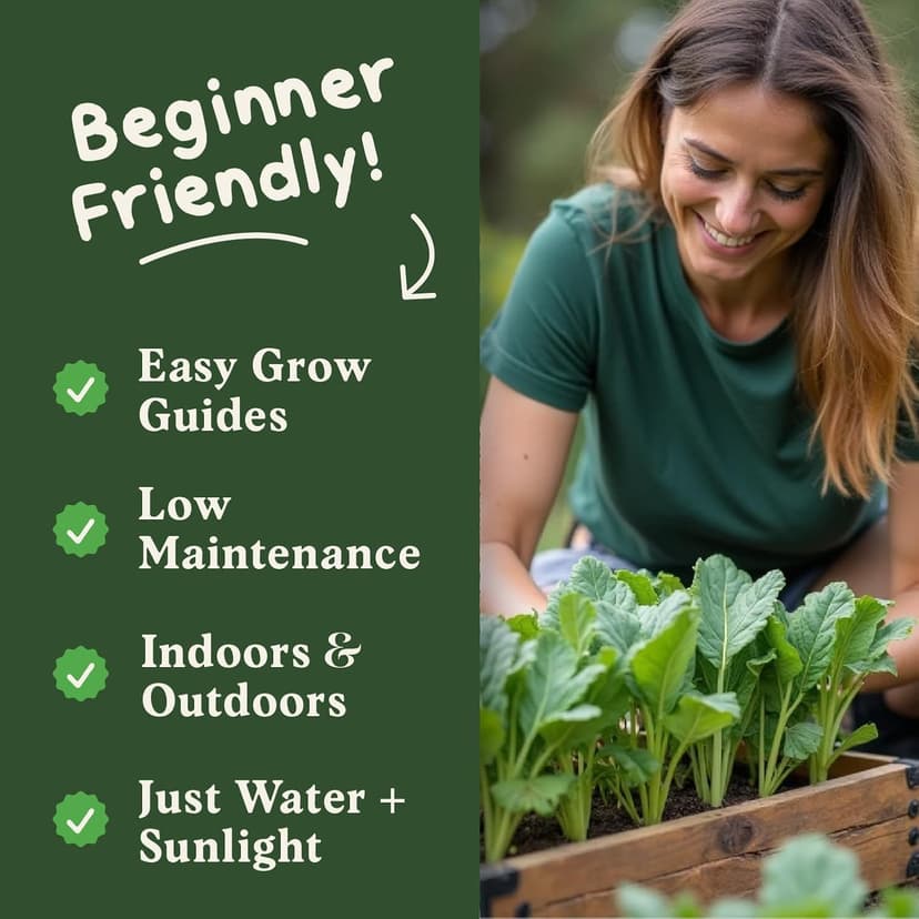 Organic Spinach Seeds for Indoor Gardening or Planting Outdoors, Non-GMO and USDA Certified Vegetable Seed Packets, 350 Seeds/4 Grams (Bloomsdale Spinach)