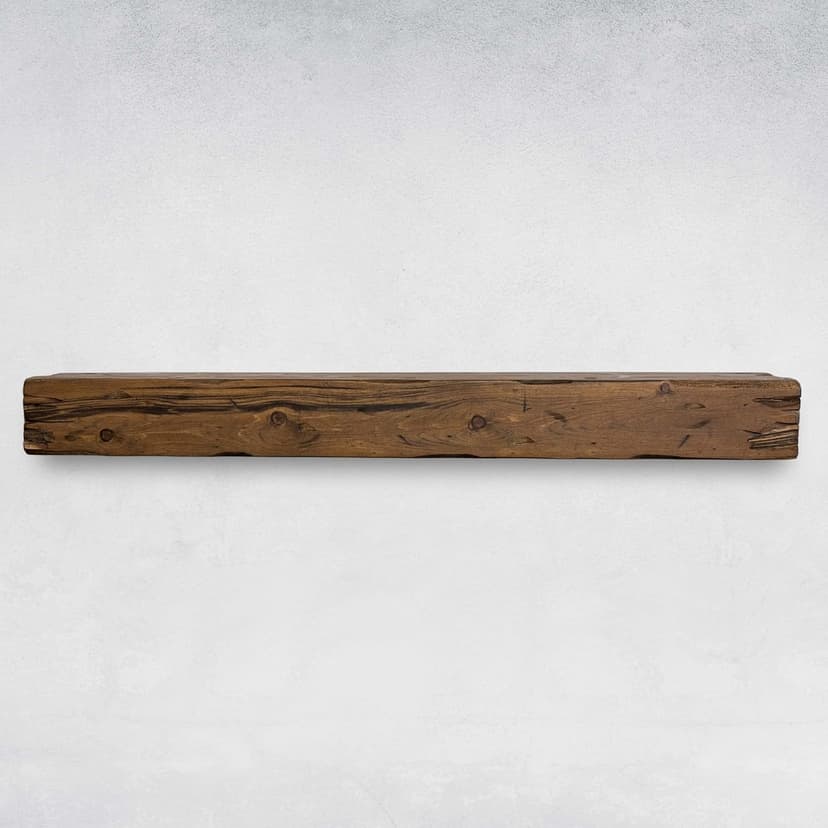 Fireplace Mantel, Distressed, Rustic, Floating Shelf, Modern, Real Wood. (48Lx6Hx8D, Provincial)