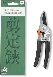 Saboten 7.9" Japanese Pruning Shears - Premium Steel Blades, Rust-Resistant Fluorine Coating, Ergonomic Grip, Duracon Safety Lock - forest Originals, Made in Japan, Gardening & Farming Scissors