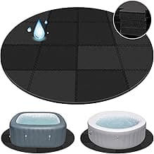 78 Inch Round Hot Tub Mat - Extra-Thick Interlocking Hot Tub Protective Pad Spa Pool Foam Insulation Mat Ground Base Flooring Protector for Portable Inflatable Hot Tub Accessories Outdoor Indoor