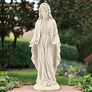 YOLENY Virgin Mary Statue Outdoor, 29.4 Inch Blessed Mother Mary Garden Statue, Religious Sculpture for Patio Yard Home Decor
