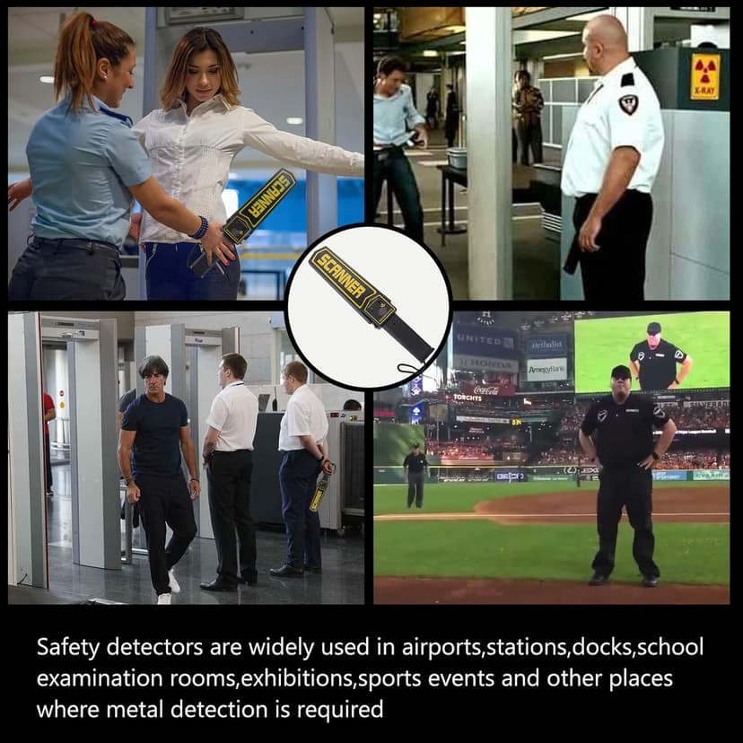 Handheld Metal Detector Wand,High-Sensitivity Security Detector Wand, for Security Inspection, Detection of Various Electronic Products, Metal Products, Weapons, Knives Scanner