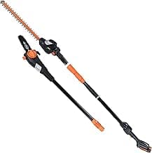 Scotts CLPS40020S 20-Volt 2-in-1 Cordless Covertible Pole Saw/Pole Hedge Trimmer, 2.0Ah Battery and Fast Charger Included