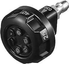 Pressure Washer Nozzle, 6 in 1 Quick Change Over Spray Nozzle, Adjustable High Power Washer Nozzle Tips with 1/4" Quick Connect, 4000 PSI