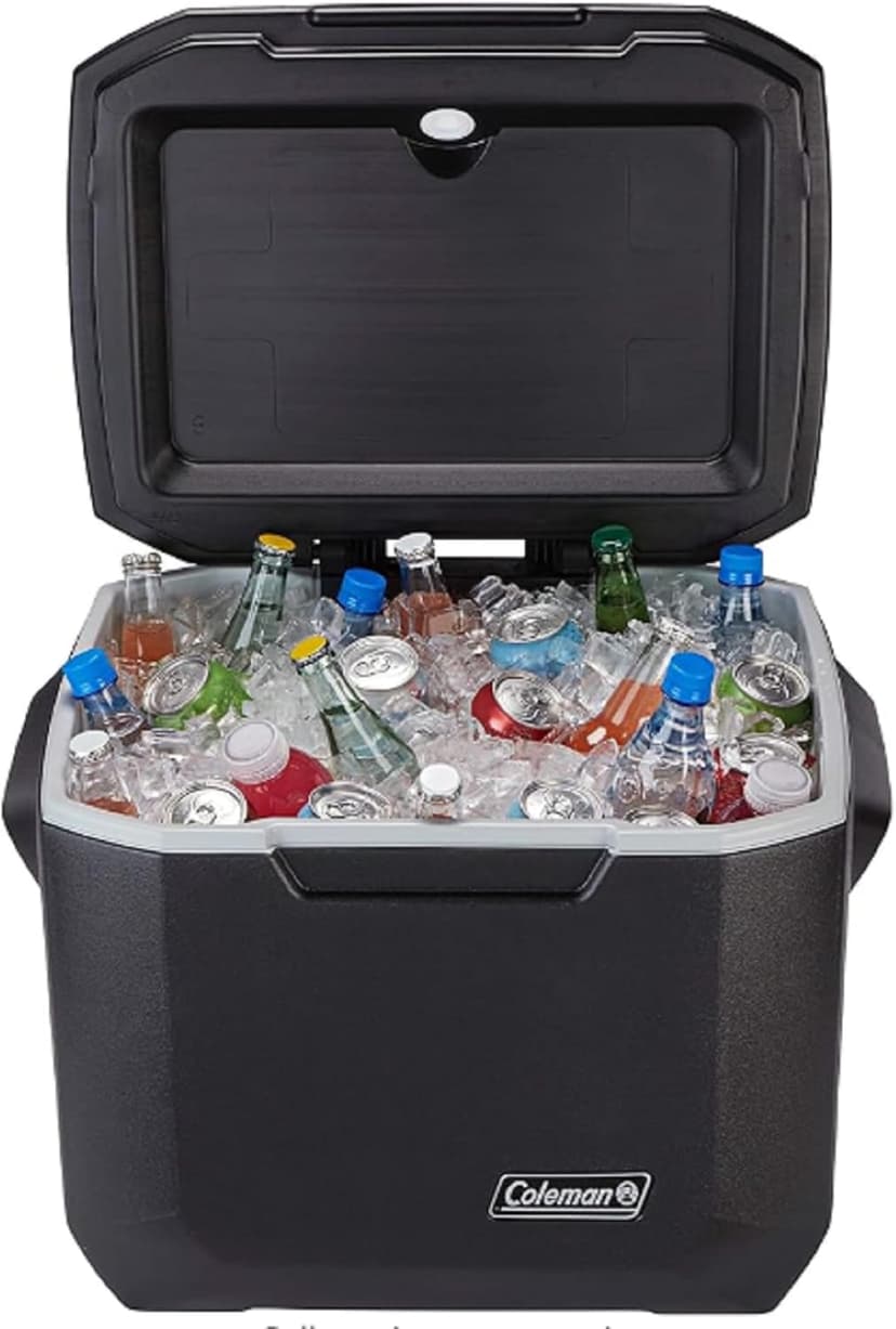 Coleman Xtreme 50qt Wheeled Cooler, Extra-Walled Insulation Keeps Ice up to 5 Days, Portable Rolling Hard Chiller