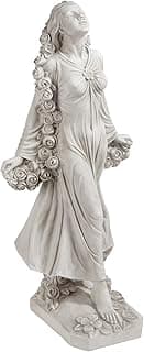 Design Toscano KY47018 Flora Divine Patroness of Gardens Roman Statue, 14 Inches Wide, 14 Inches Deep, 31 Inches High, Antique Stone Finish