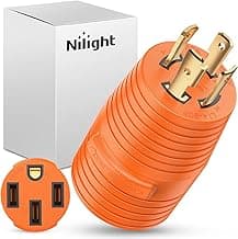 Nilight 30Amp to 50Amp RV Power Adapter 4Prong Generator Twist Plug L14-30P 14-50R 30A Male to 50A Female Receptacle for RVs Camper Caravan Electrical Converter