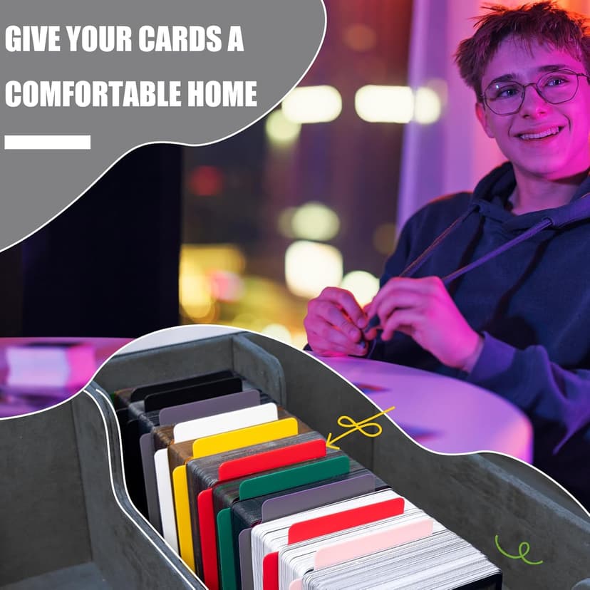 MTG Commander Deck Box 3200+Trading Card Storage Box TCG Deck Case with Display Windows Dice Tray,Card Organizer 30 Colorful Dividers& 4 Supporters& 4 Toploaders