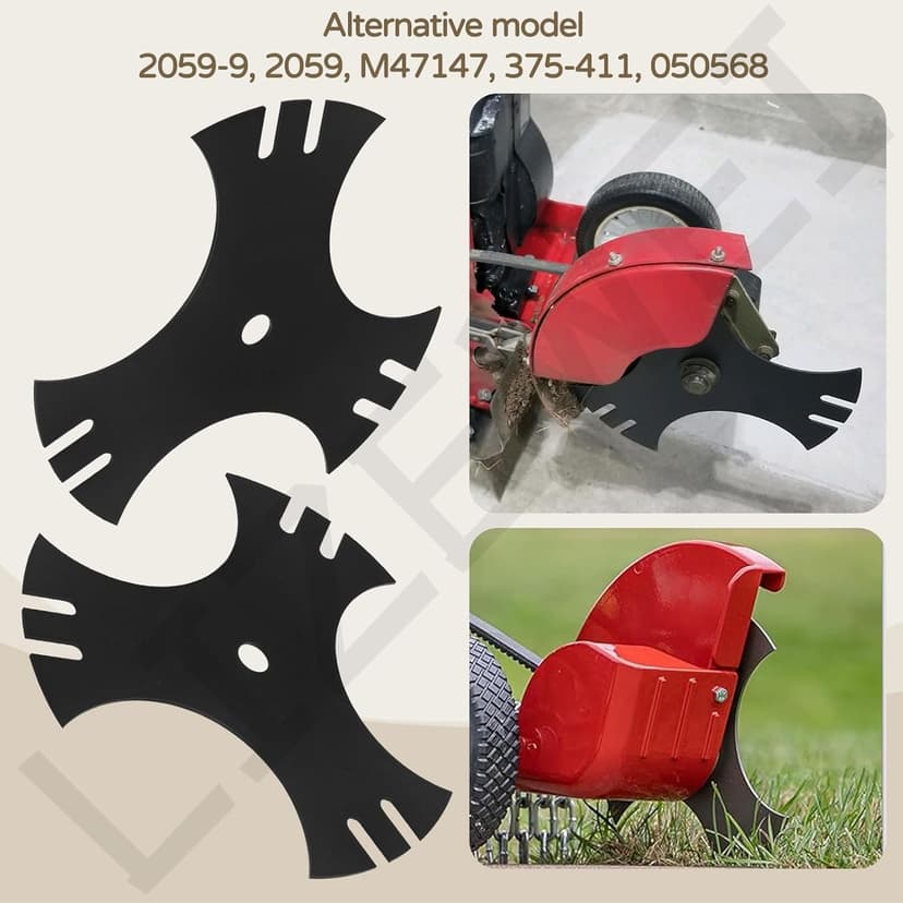 3 Pcs Universal 9" x 9" (1/2 inch Hole) Edger Blade, 3-Side Edger Star Blade for Craftsman Walk Behind Edger, Mclane 2059, Also for Power Trim Edgers Tru-Cut Edgers King Lawn Edgers