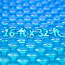 Blue Wave 16-ft x 32-ft Rectangular Pool Solar Blanket - 12-mil Solar Pool Cover with Thermal Bubbles to Retain Heat and Reduce Evaporation – Fade Resistant Pool Solar Cover for Inground Pool - Blue