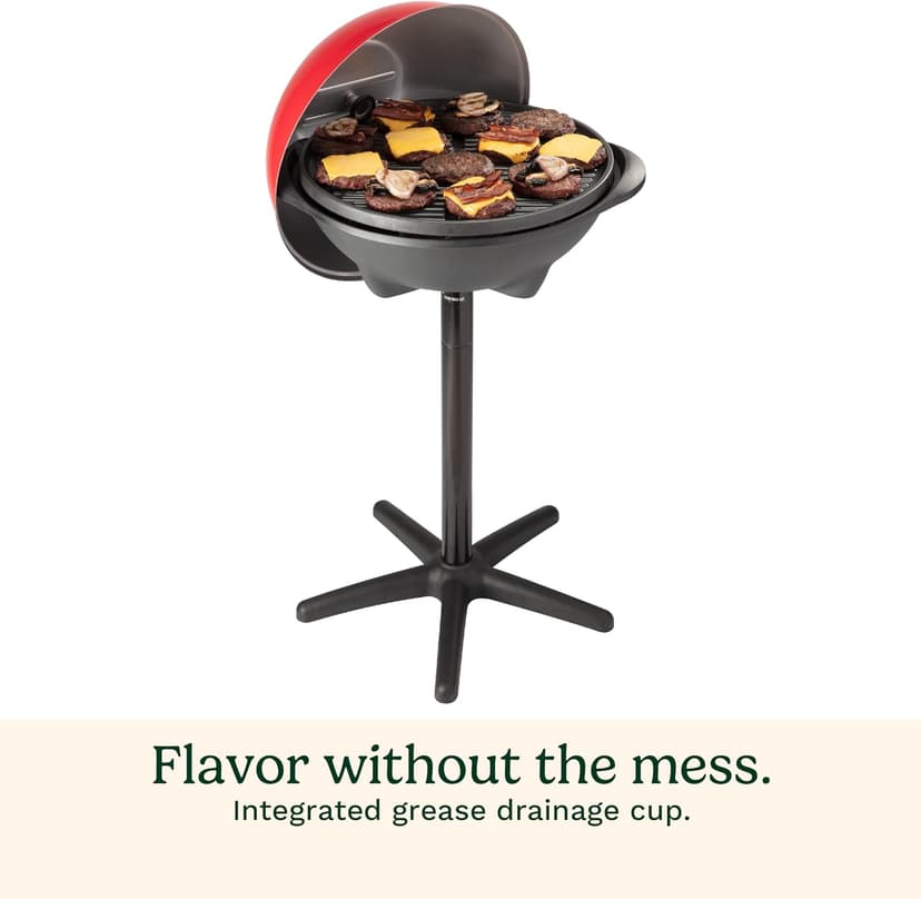 Cuisinart Indoor/Outdoor Electric Grill, 2-in-1 Portable BBQ with Non-Stick Cooking Surface, Electric Grill Outdoor with Adjustable Heat, Stand/Tabletop Options for Cookouts, Barbecues, Small Spaces