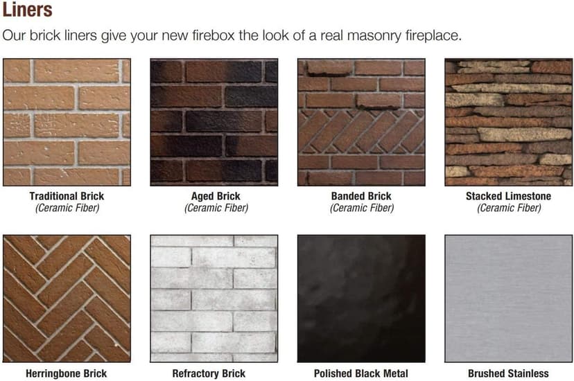 Empire Comfort Systems Deluxe 36" Vent-Free Firebox with Flush Face Refractory Liner