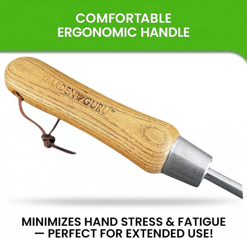 Garden Guru Eco Transplanter Trowel Shovel- 100% Recycled Stainless Steel - Rust Resistant - FSC Certified Wood Ergonomic Handle - Perfect Tool for Gardening Weeding Transplanting and Digging