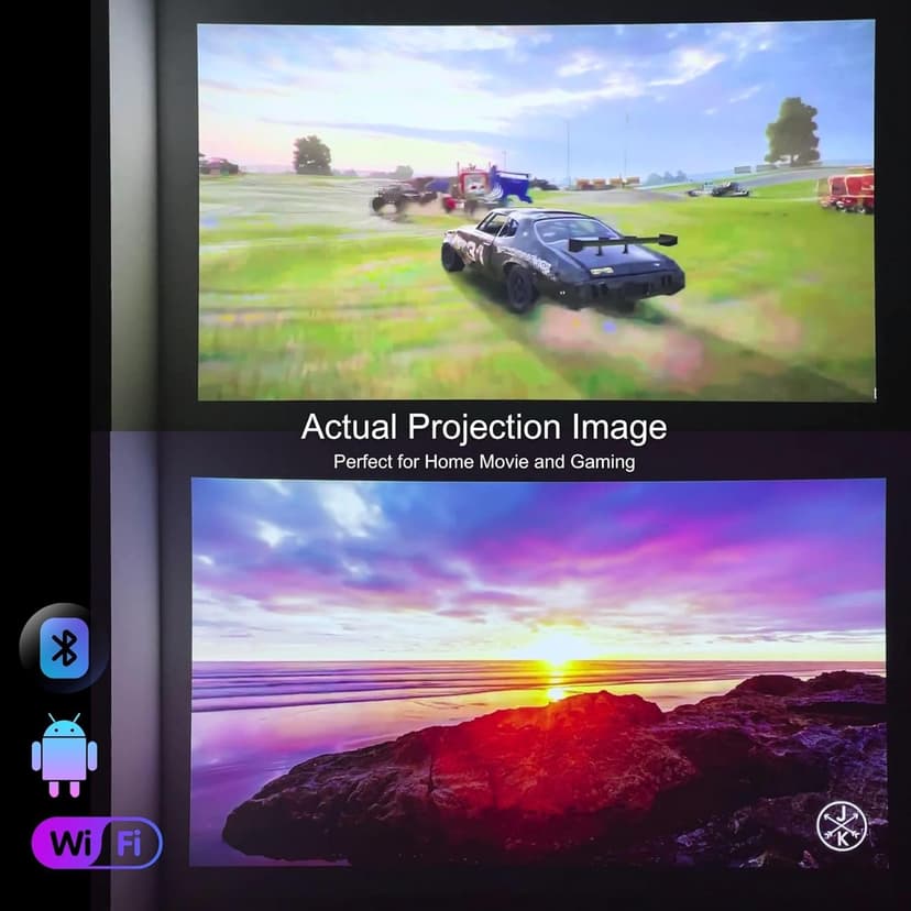 [6 Hr Battery] Worlds Brightest AAXA P6 Ultimate 1100 LED Lumens Smart Projector, USBC Video, 20000mah, WiFi 6 BT 5.4, Direct iPhone Mirroring, Portable Mini Projector, 1080p, HDMI/USB/TF Inputs